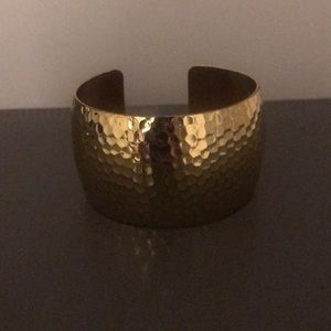BCBG gold hammered cuff bracelet
